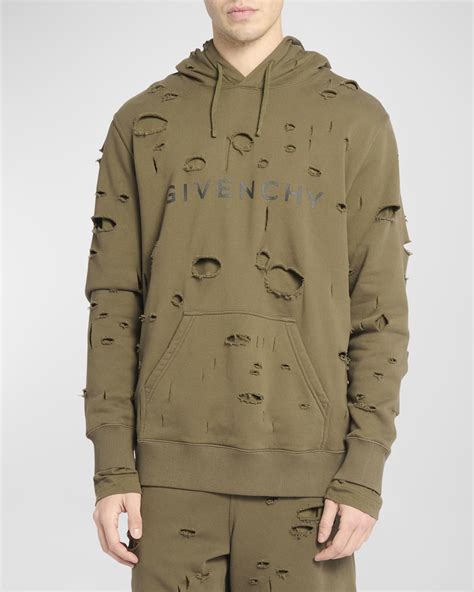 givenchy holes hoodie|givenchy destroyed hoodie.